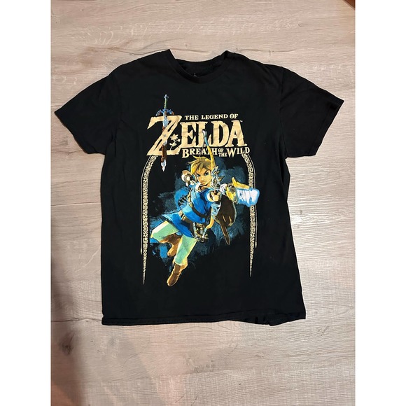 Zelda Breath Of The Wild Link Arch Shot Logo Graphic T-Shirt T-Shirt medium - Picture 1 of 3